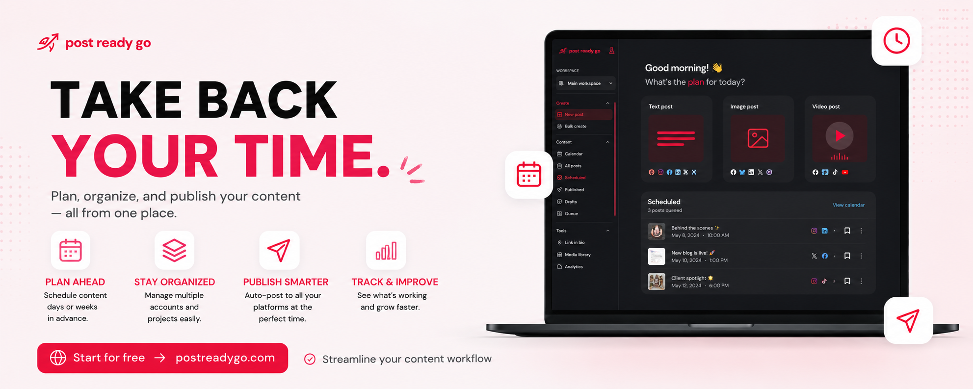 post ready go, Social media in one place gallery image
