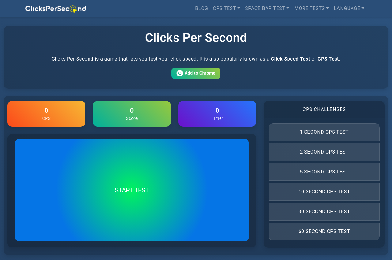 Clicks Per Second - CPS Test | Click Speed Test Challenge | Product Hunt