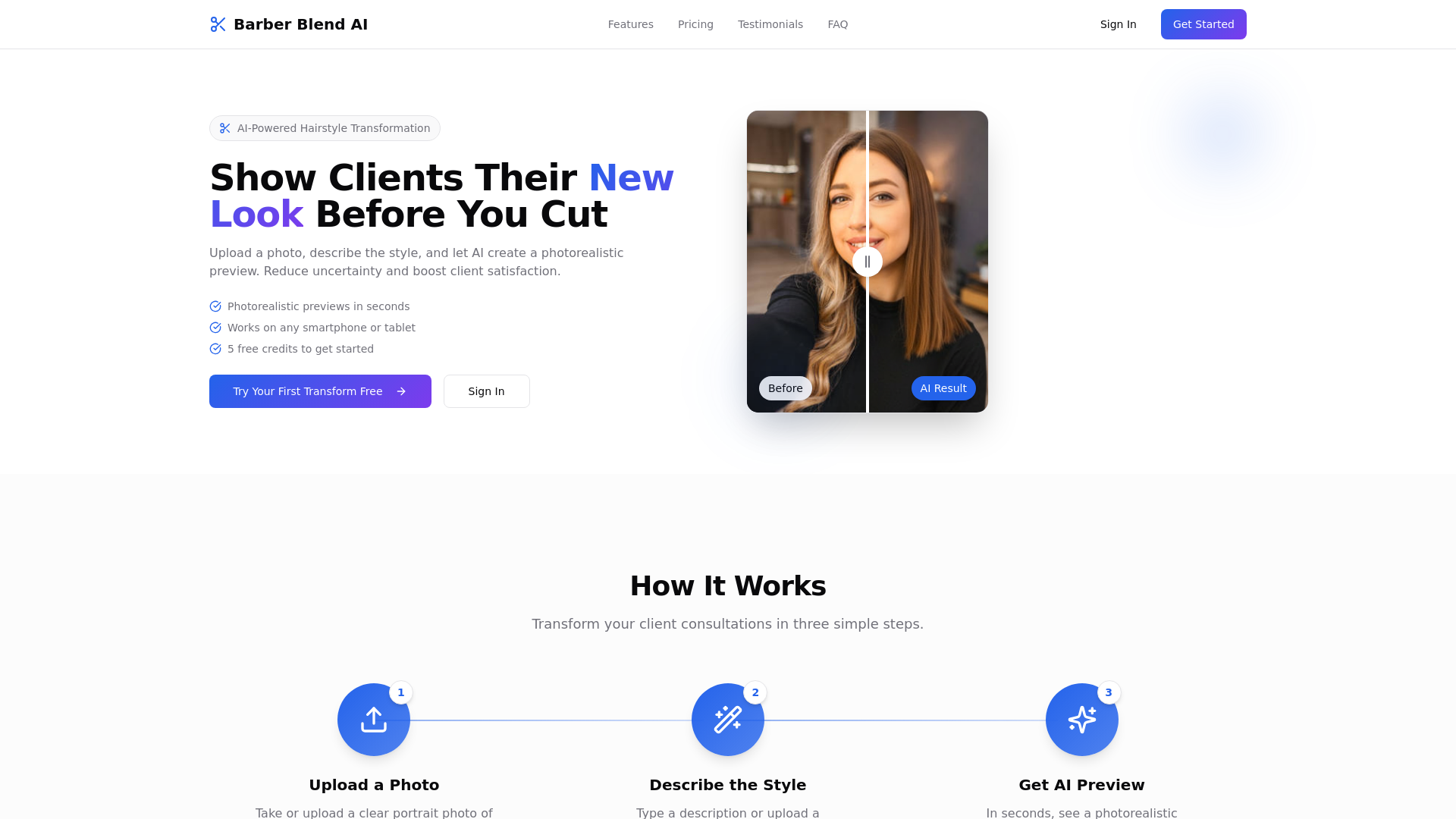 Barber Blend AI gallery image