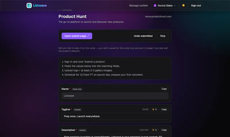 Listwave screenshot 4