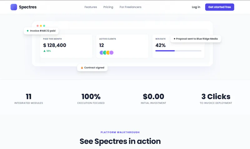 Spectres-Freelancer OS screenshot 2