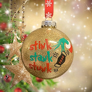 The Grinch Stink Stank Stunk Ornament gallery image