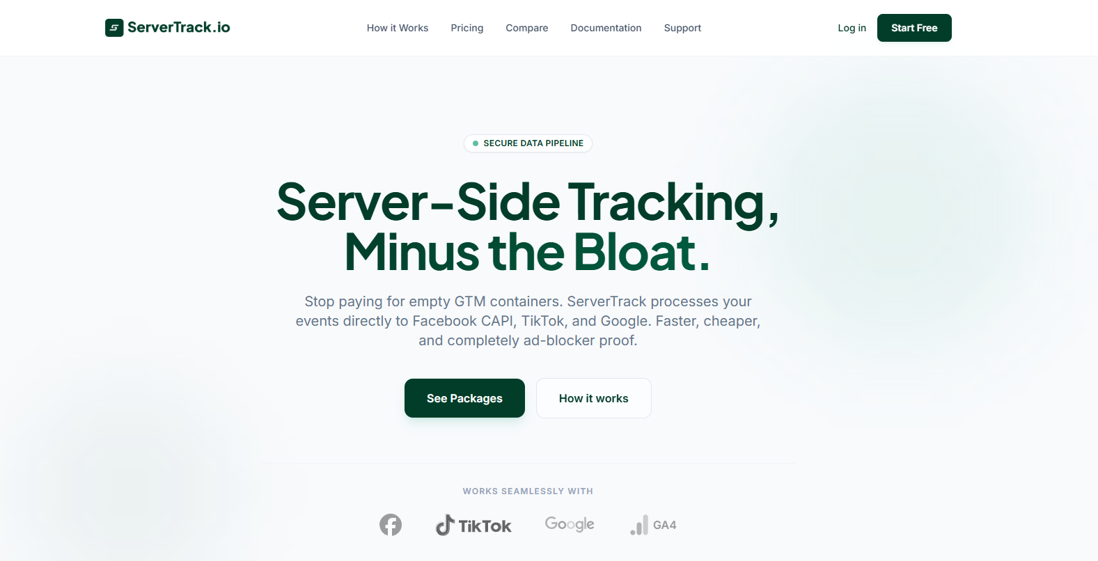ServerTrack - Main product screenshot demonstrating key features and user interface