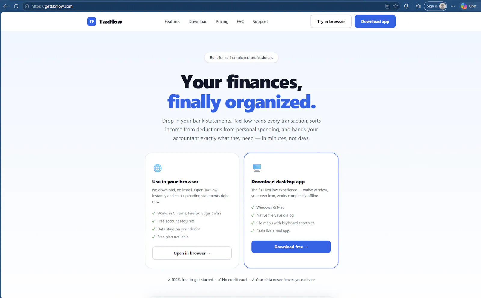 TaxFlow screenshot 1