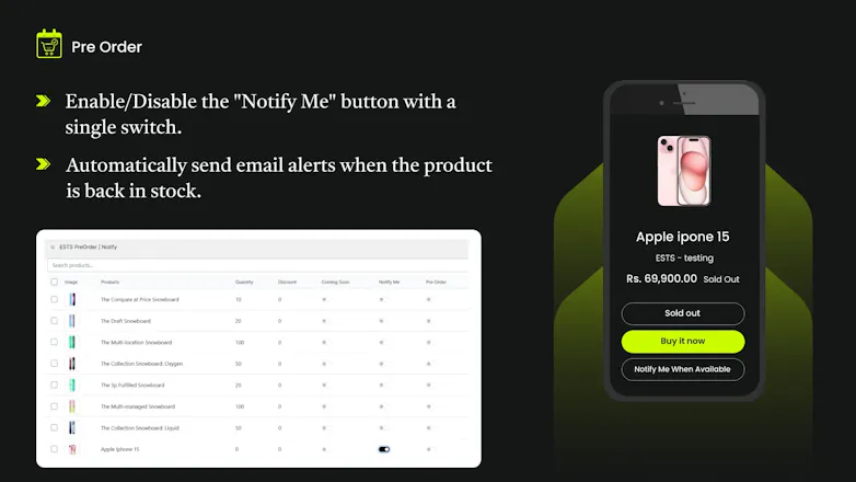 PreOrder & Notify for Shopify gallery image