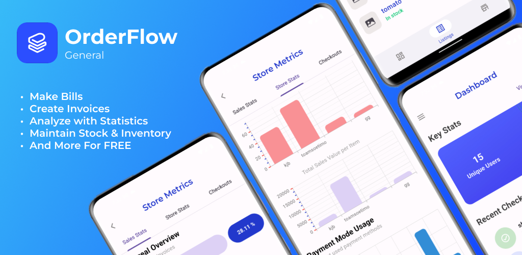 Orderflow General - Fatura ve Bill Maker, Envanter Yönetimi, Mağaza Verileri medya 1