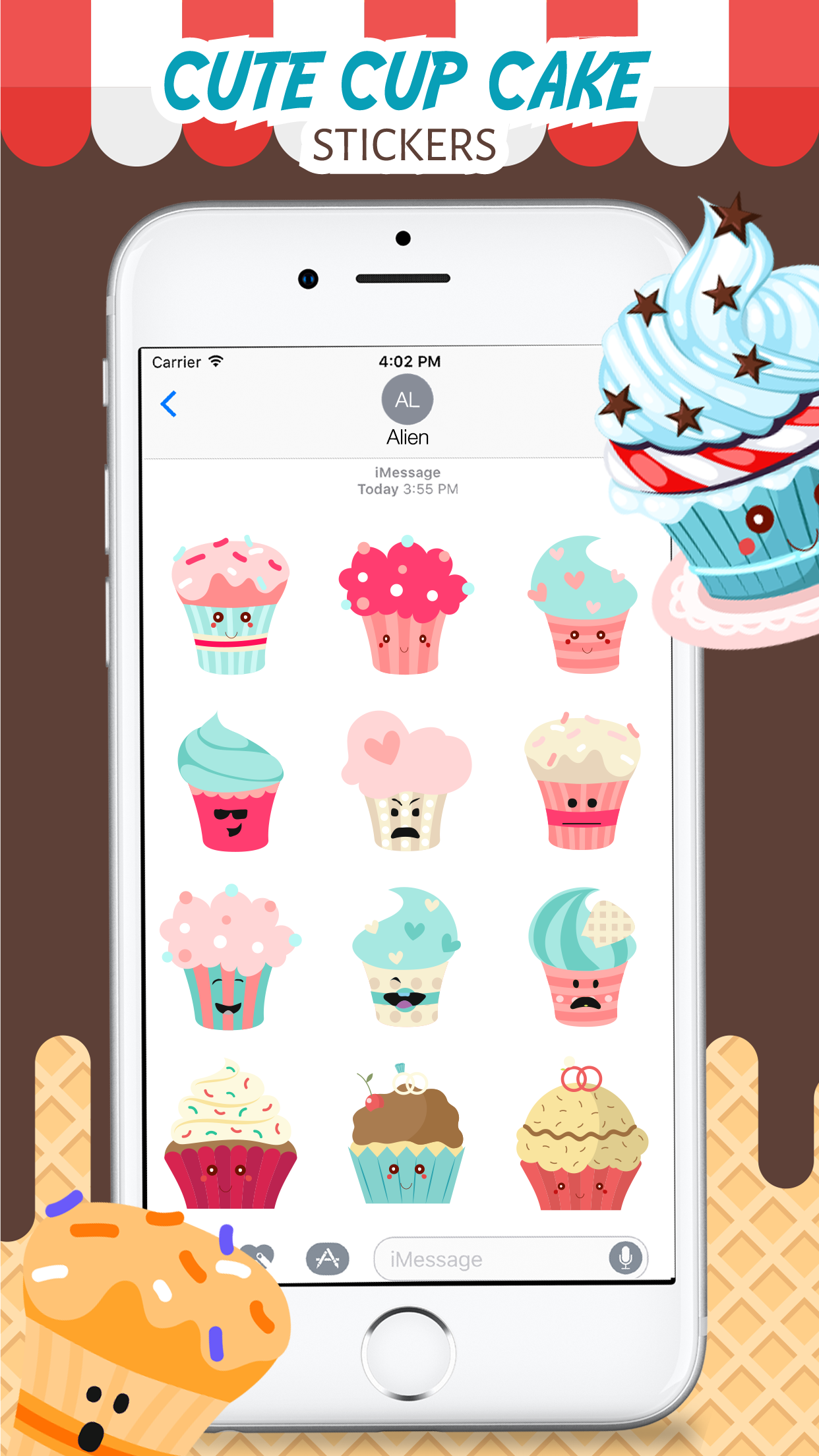 Cupcake Emoji & Stickers for iMessage gallery image