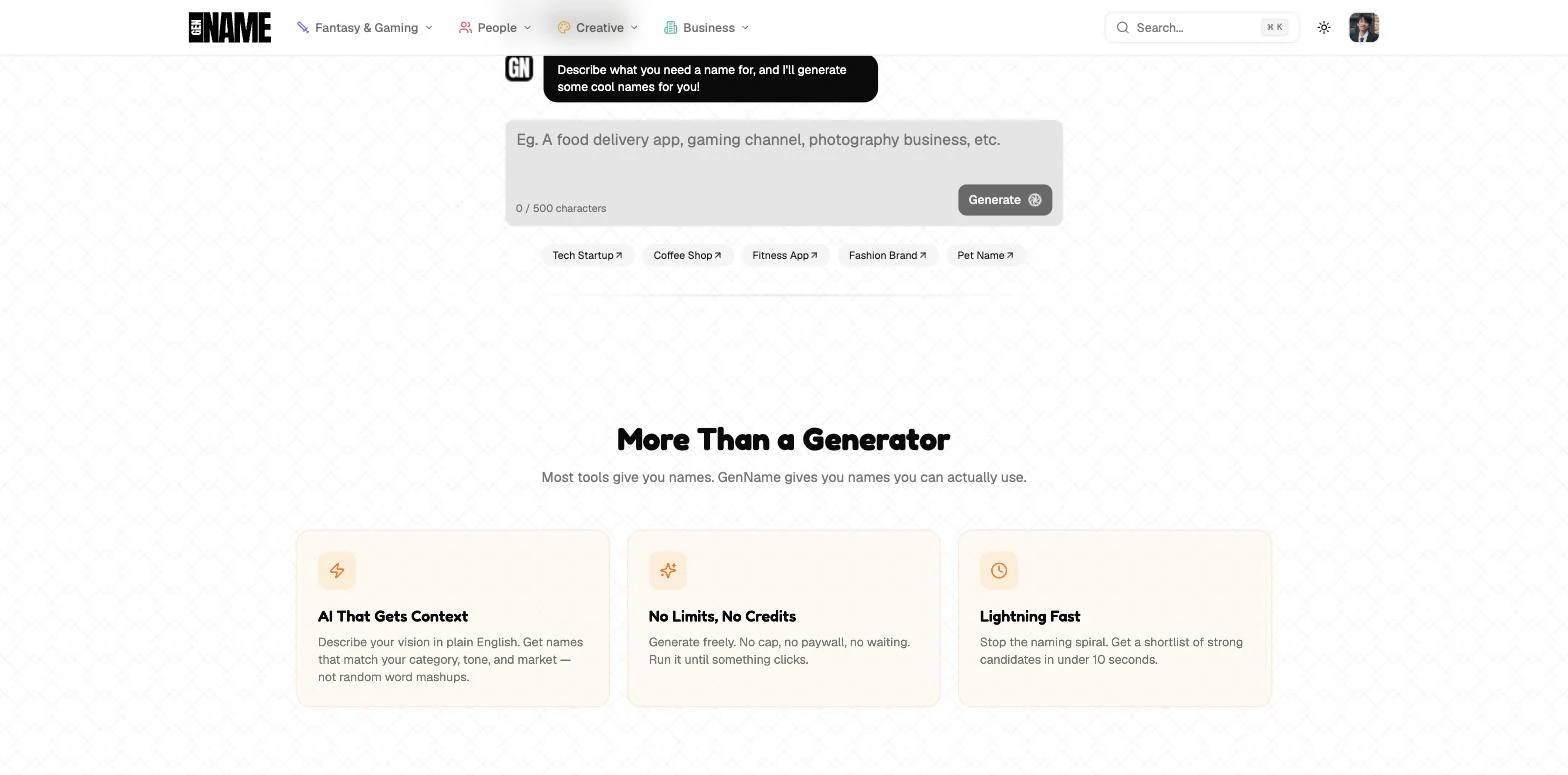 GenName.io 截图 3