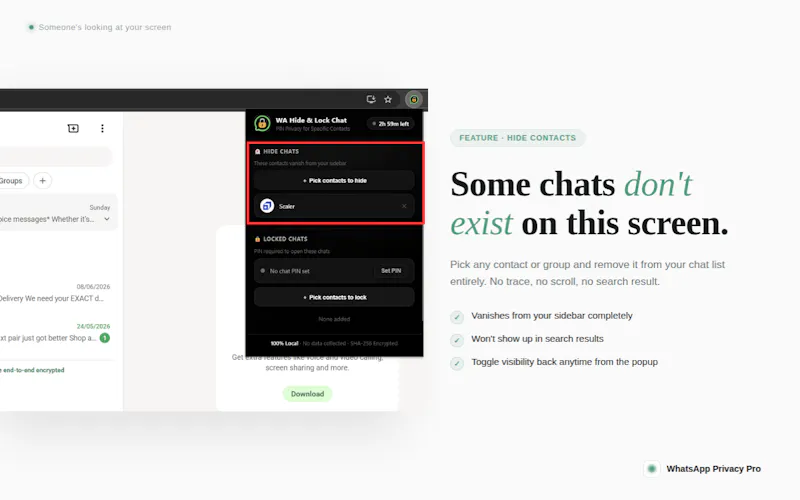 WhatsApp Hide & Lock Chats  screenshot 3