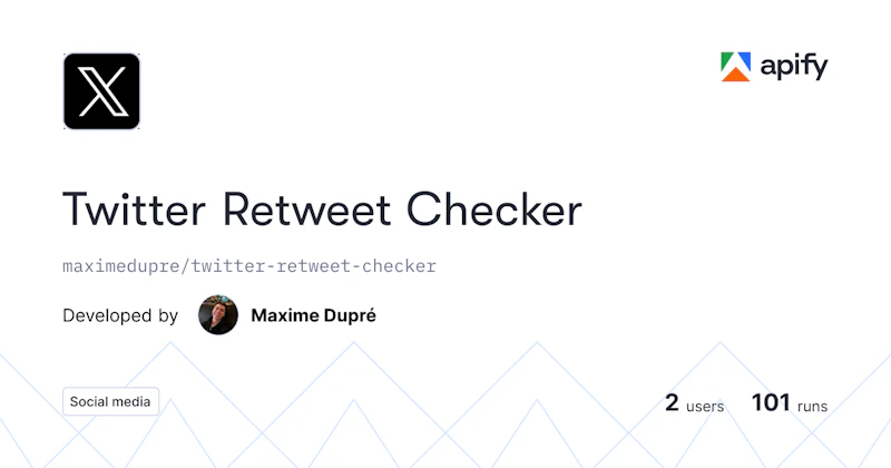 Twitter Retweet Checker screenshot 1