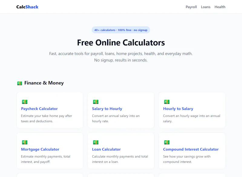 CalcShack screenshot 1