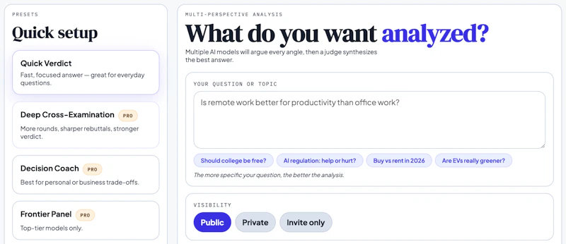 LLMDebate.AI screenshot 2