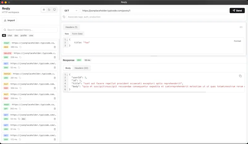 Reqly screenshot 2
