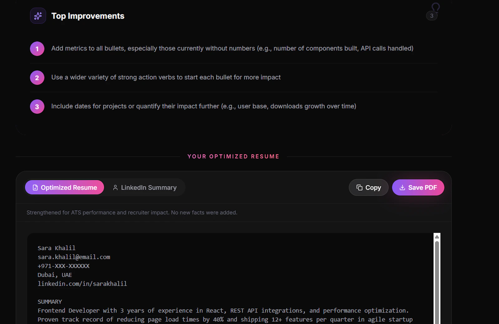 Resumiq screenshot 5