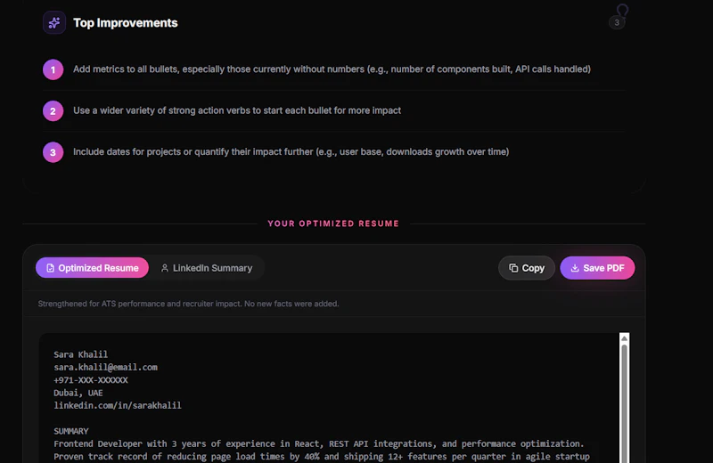 Resumiq screenshot 5