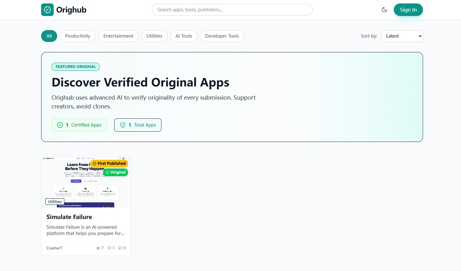 Orighub - Main product screenshot demonstrating key features and user interface