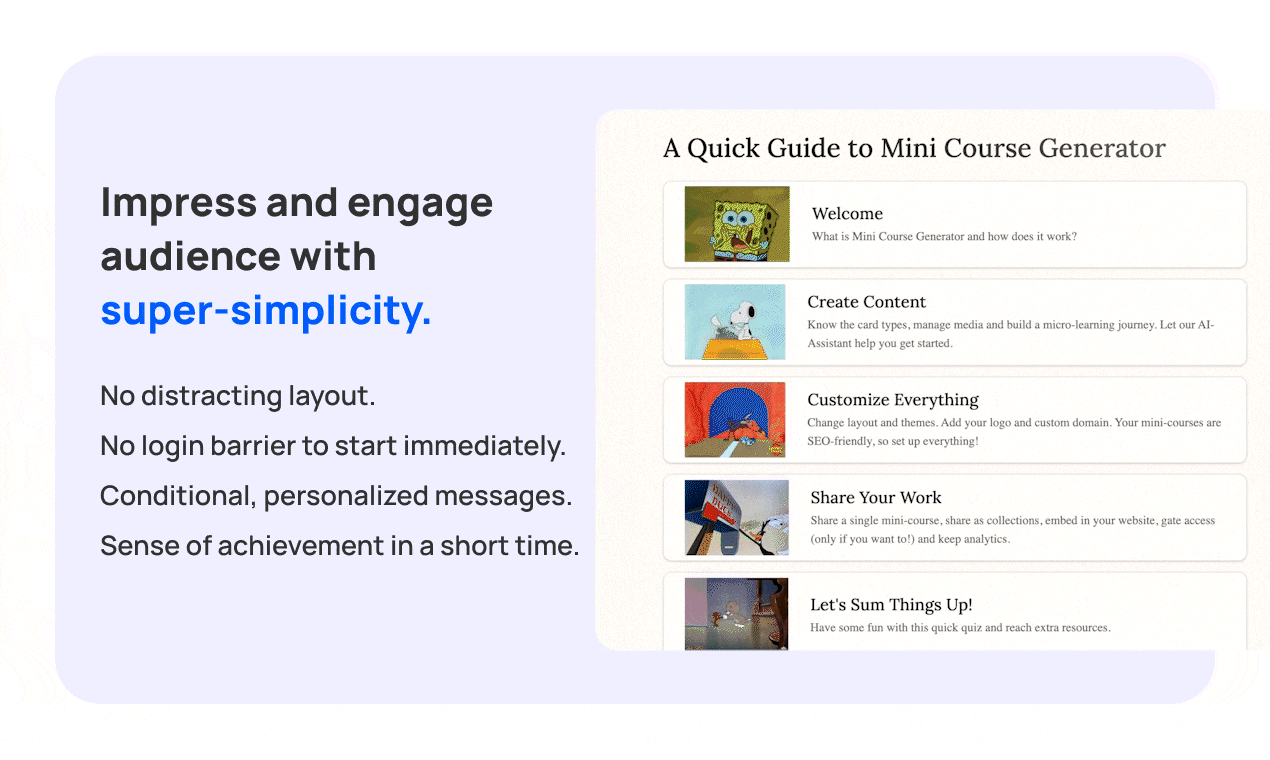 Mini Course Generator 2.0 - Creëer interactieve mini-banen gemakkelijk voor pakkende marketing media 5