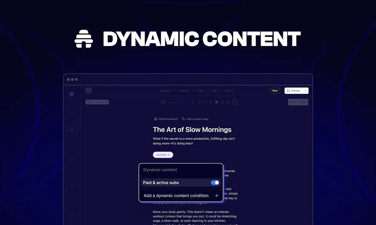 Dynamic Content by beehiiv