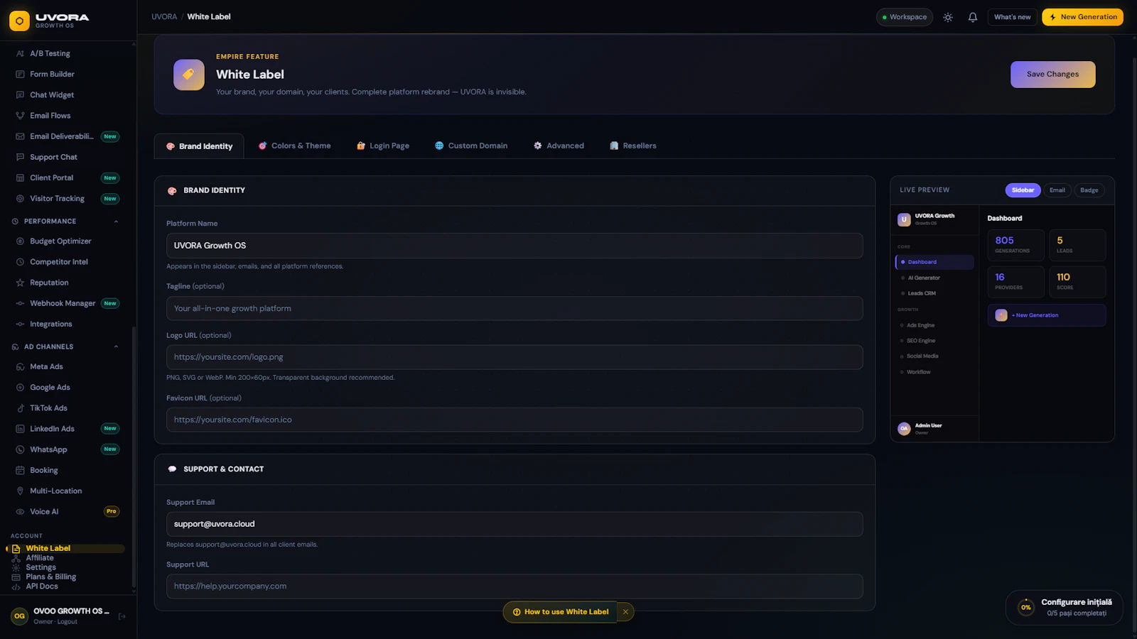 UVORA Growth OS screenshot 5