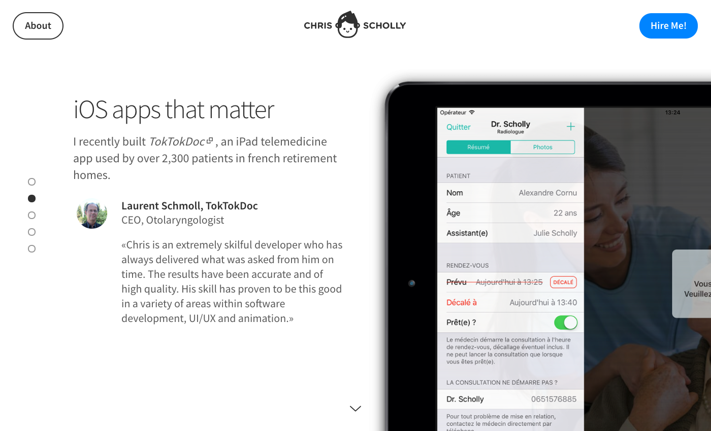 Chris Scholly's Portfolio Website gallery image