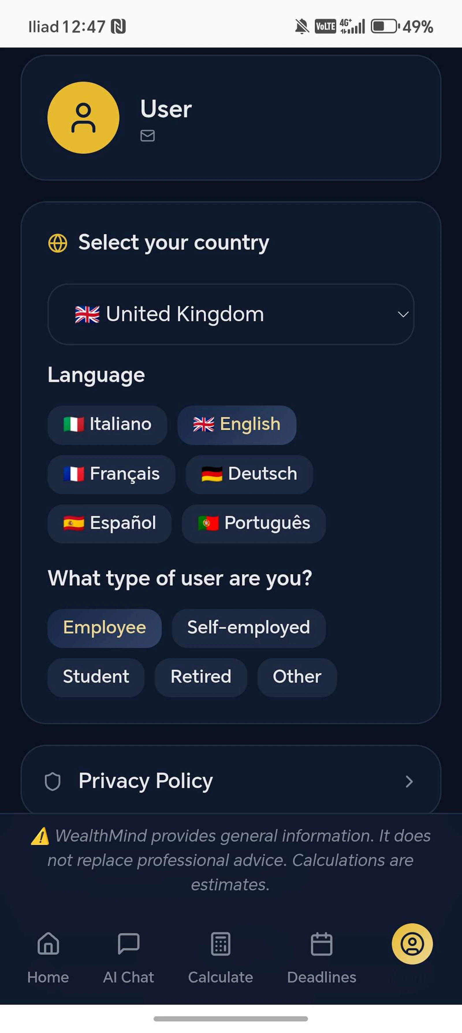 wealthmind:finance & tax screenshot 5