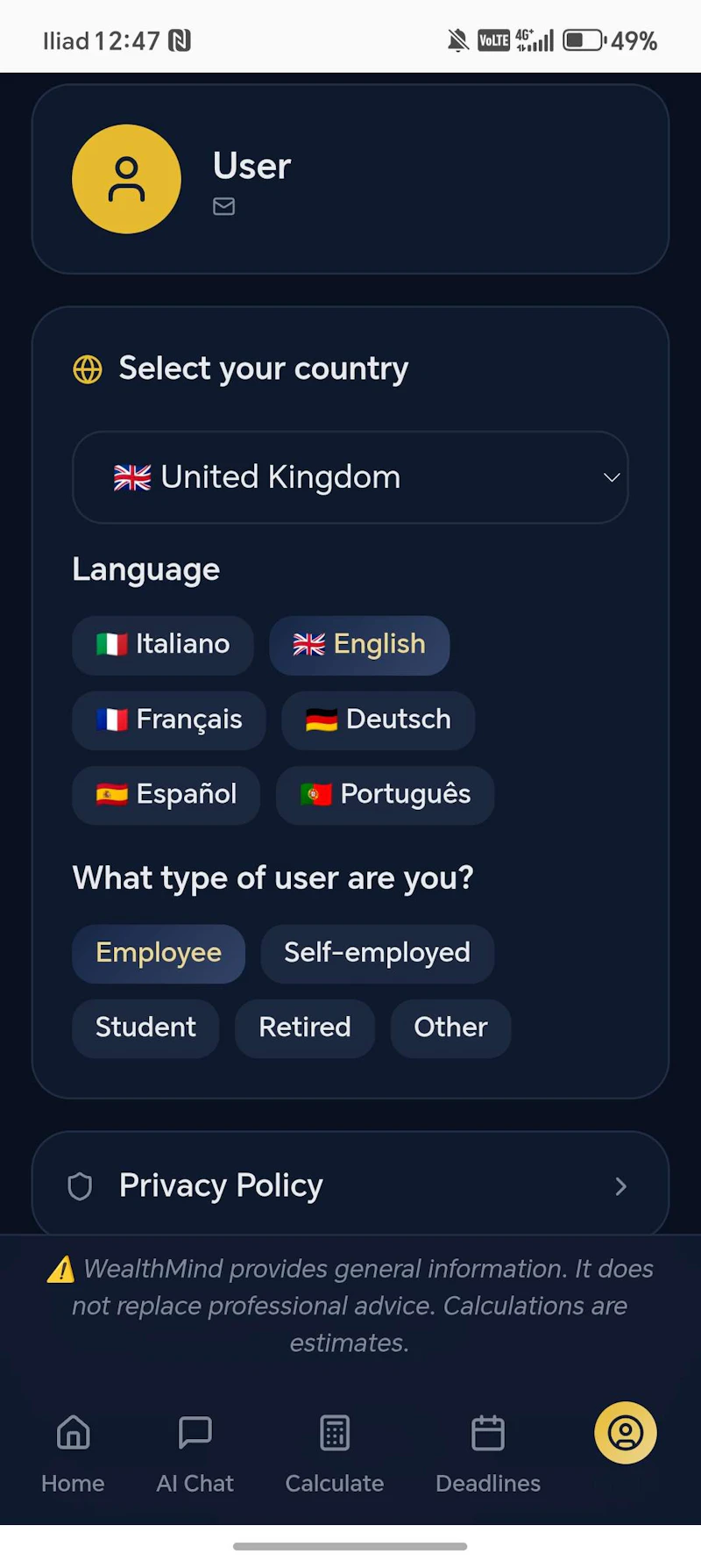 wealthmind:finance & tax screenshot 5