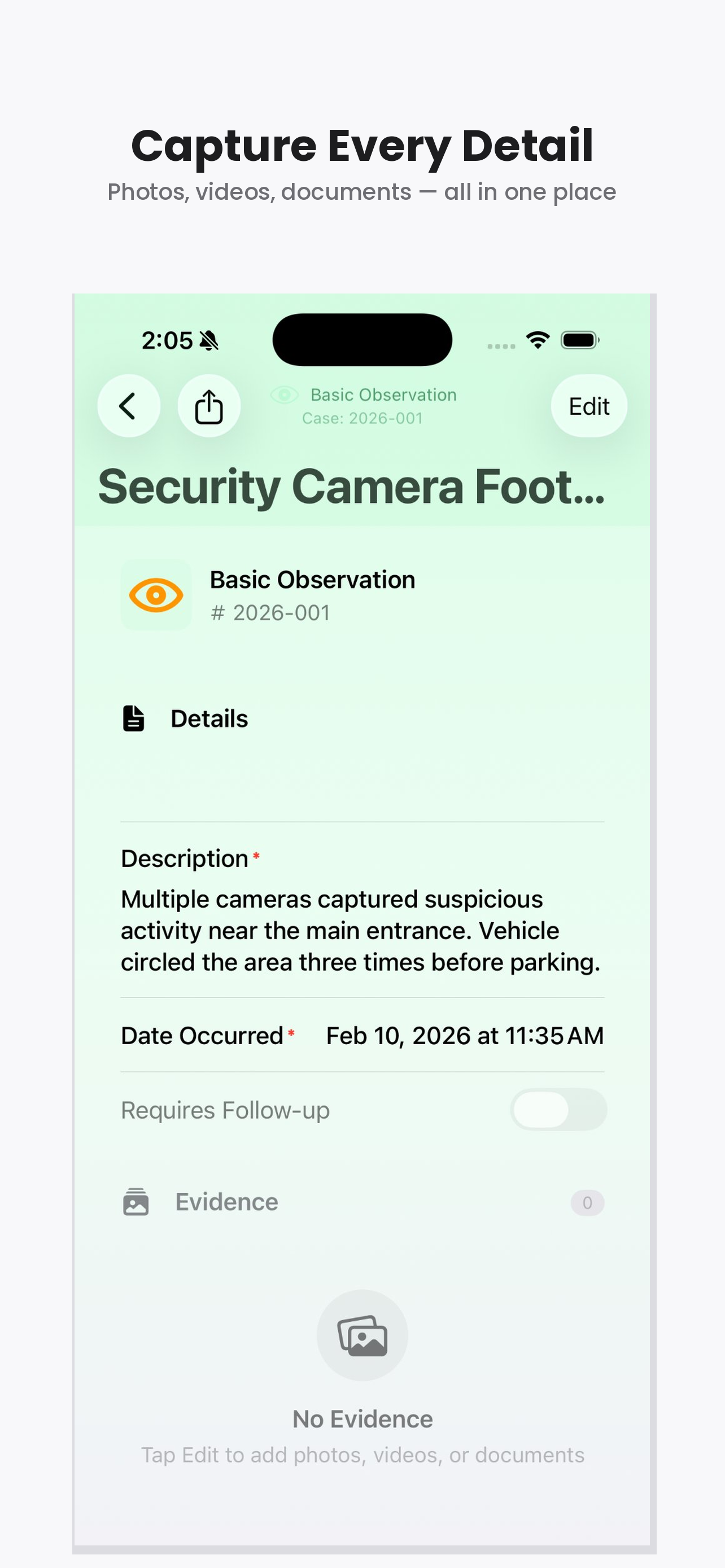 Evidence and tracking system Evidr media 1
