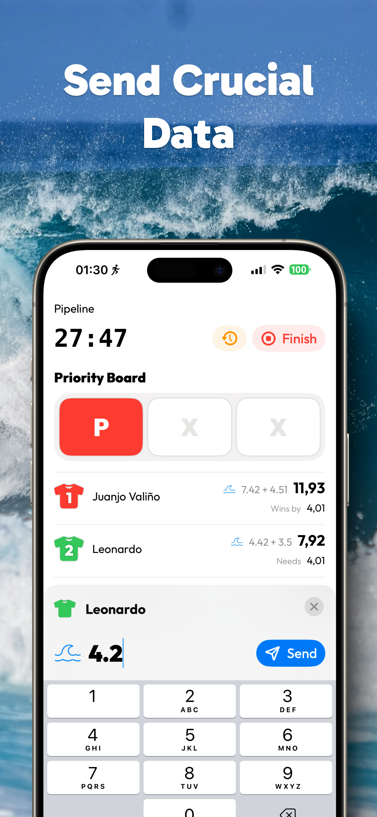 Media Surfbuddy - Skor Pertandingan Surf Live pada jam tangan & iPhone anda 6