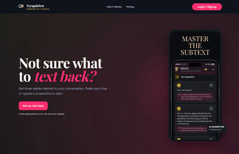 TryAgainText + FlirtFix screenshot 2