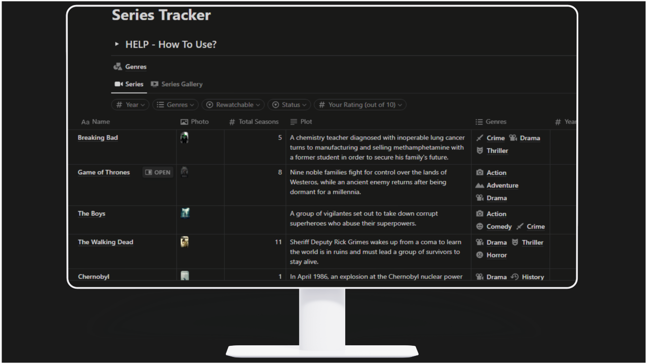 Tracker de la série media 3