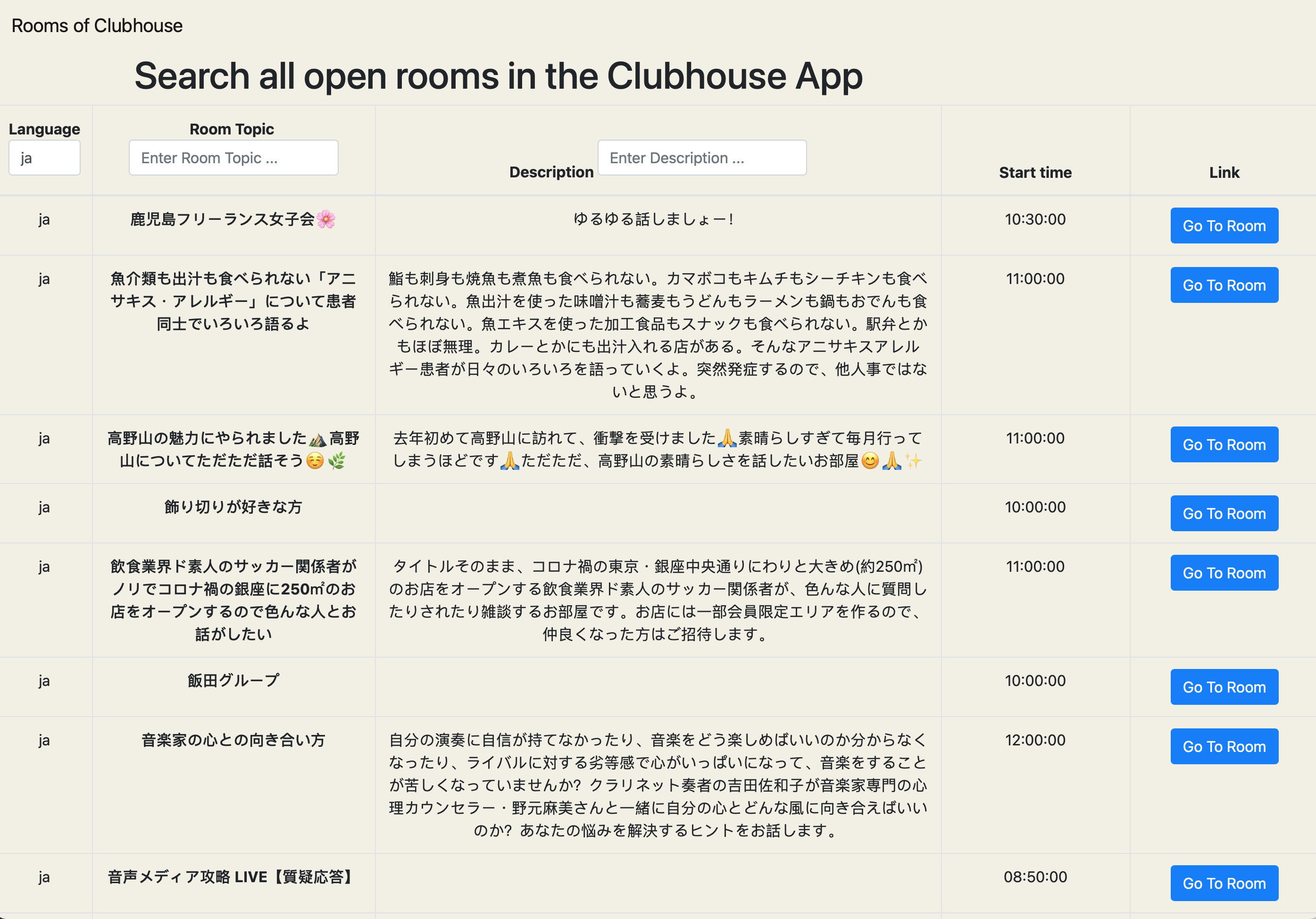 Rooms of Clubhouse gallery image