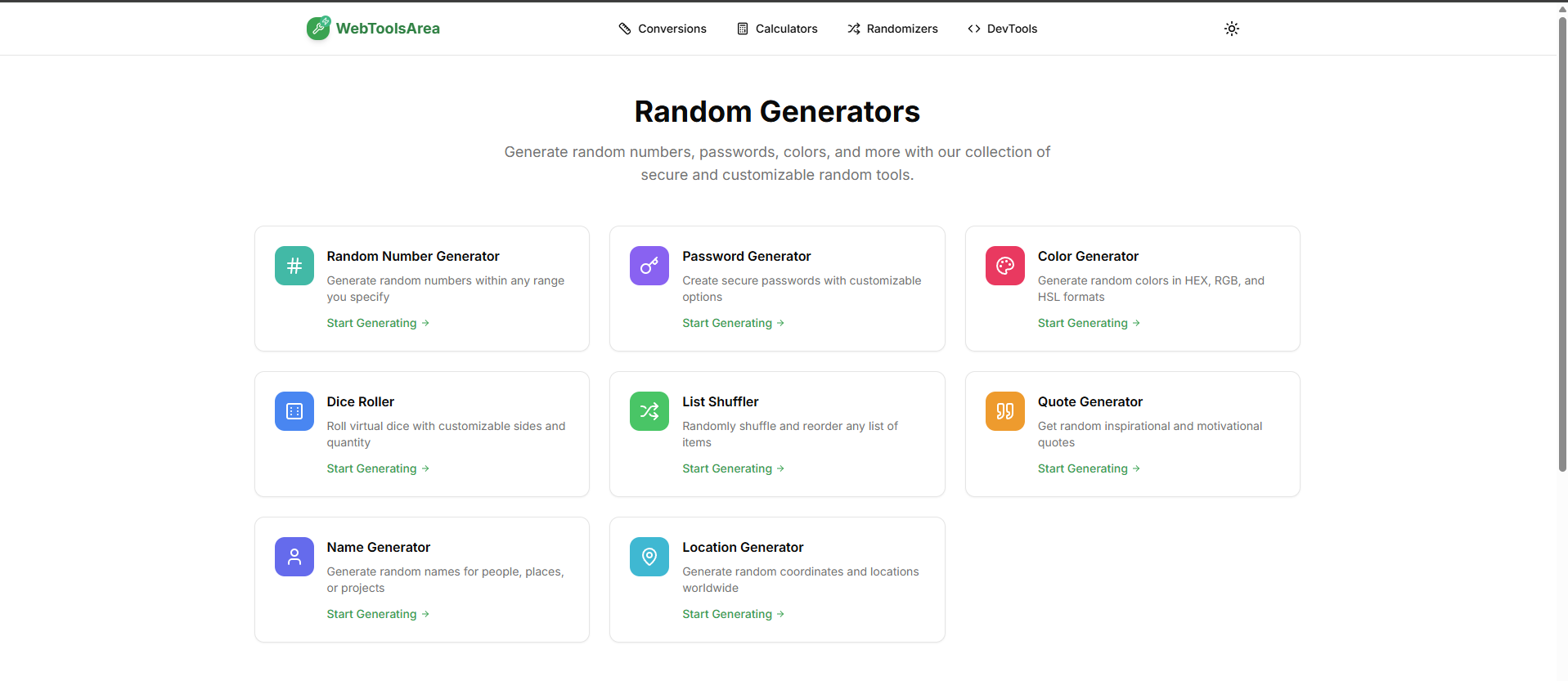 WebToolsArea - Fast & accurate calculators & daily tools media 1