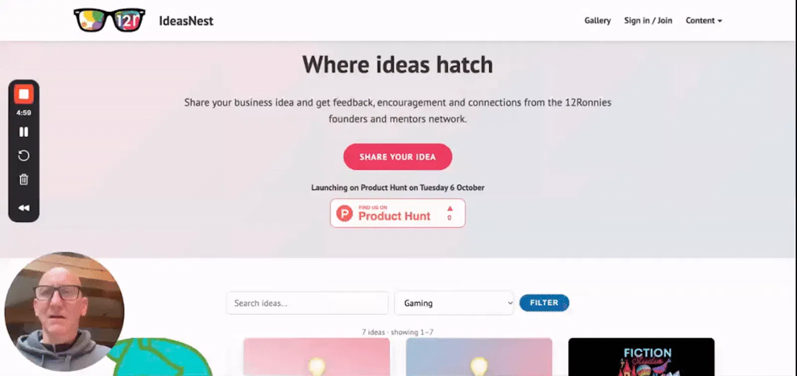 IdeasNest screenshot 1 (video preview)