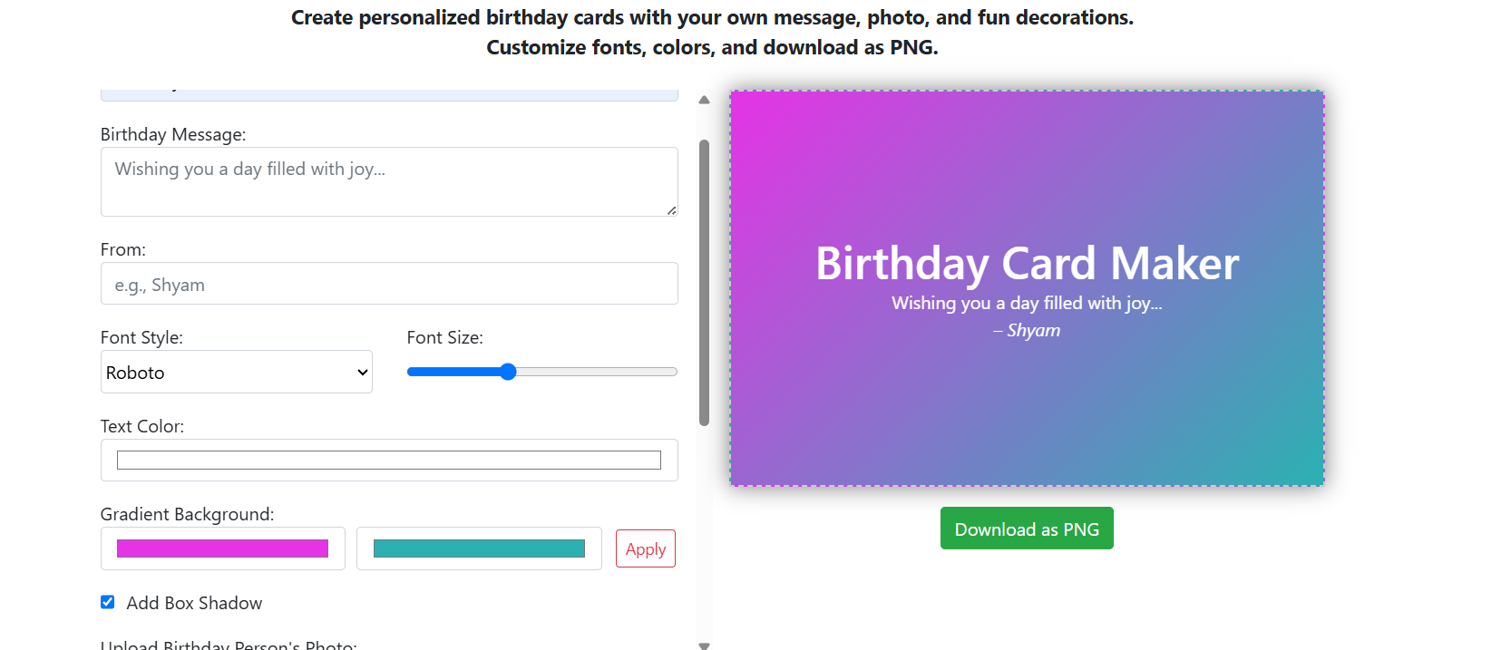 Mídia 1 de Fabricante de cartões de aniversário - Crie cartões de aniversário personalizados com sua própria mensagem