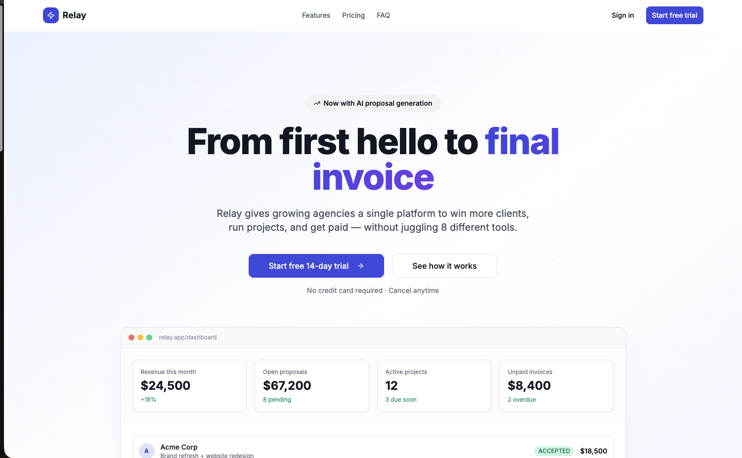 Relay - Screenshot 2 showing product features and functionality