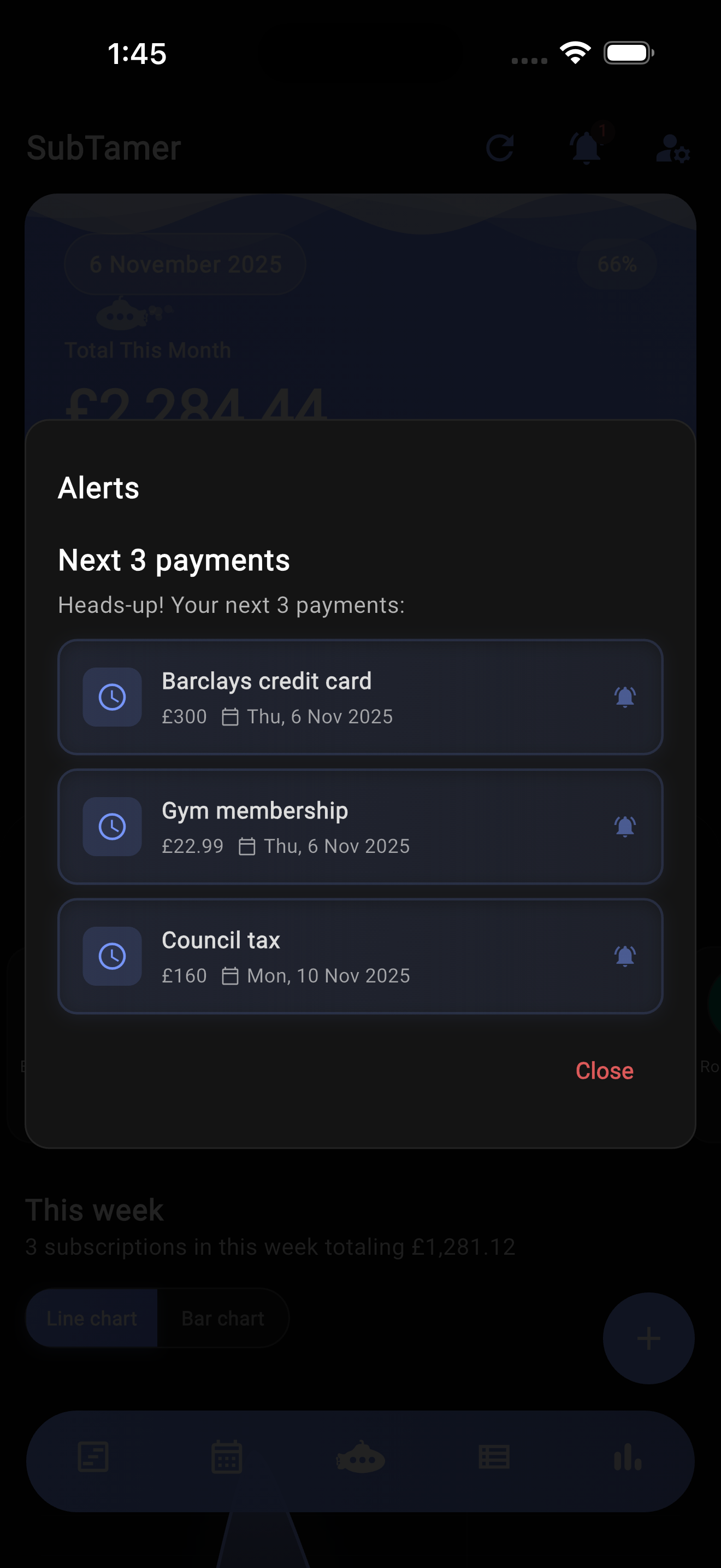 Subscription Manager - SubTamer gallery image