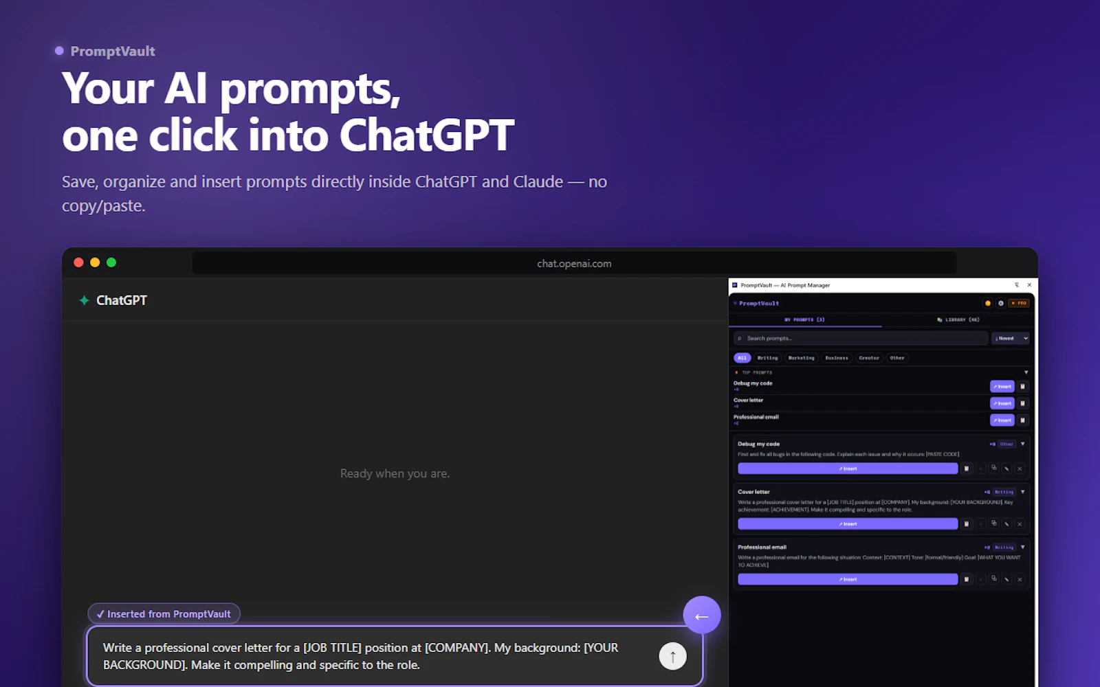 PromptVault screenshot 1