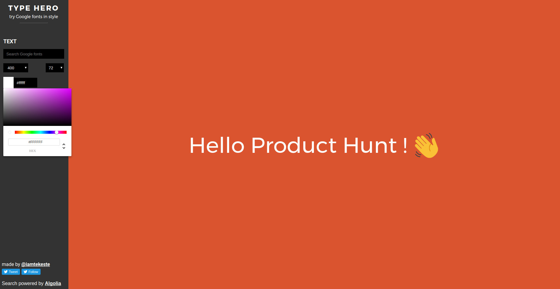 Type Hero gallery image