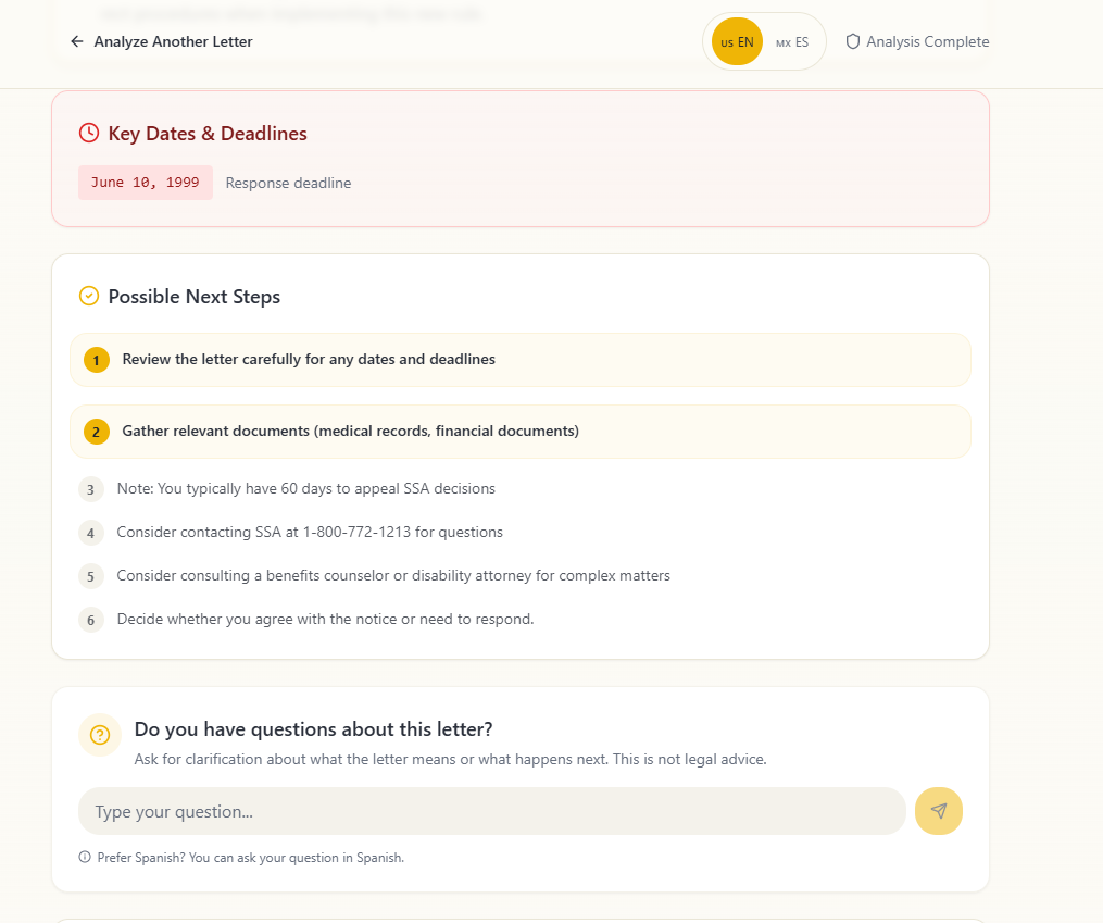 Mima: Government letters, explained - Screenshot 3 showing product features and functionality