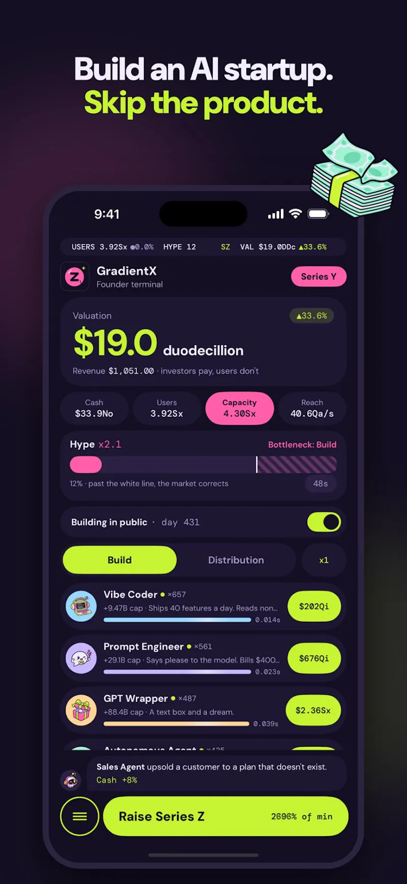 Series Z: Idle Startup Tycoon screenshot 1