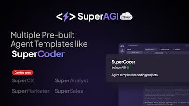 SuperAGI クラウド プラットフォームで協力して作業する開発者