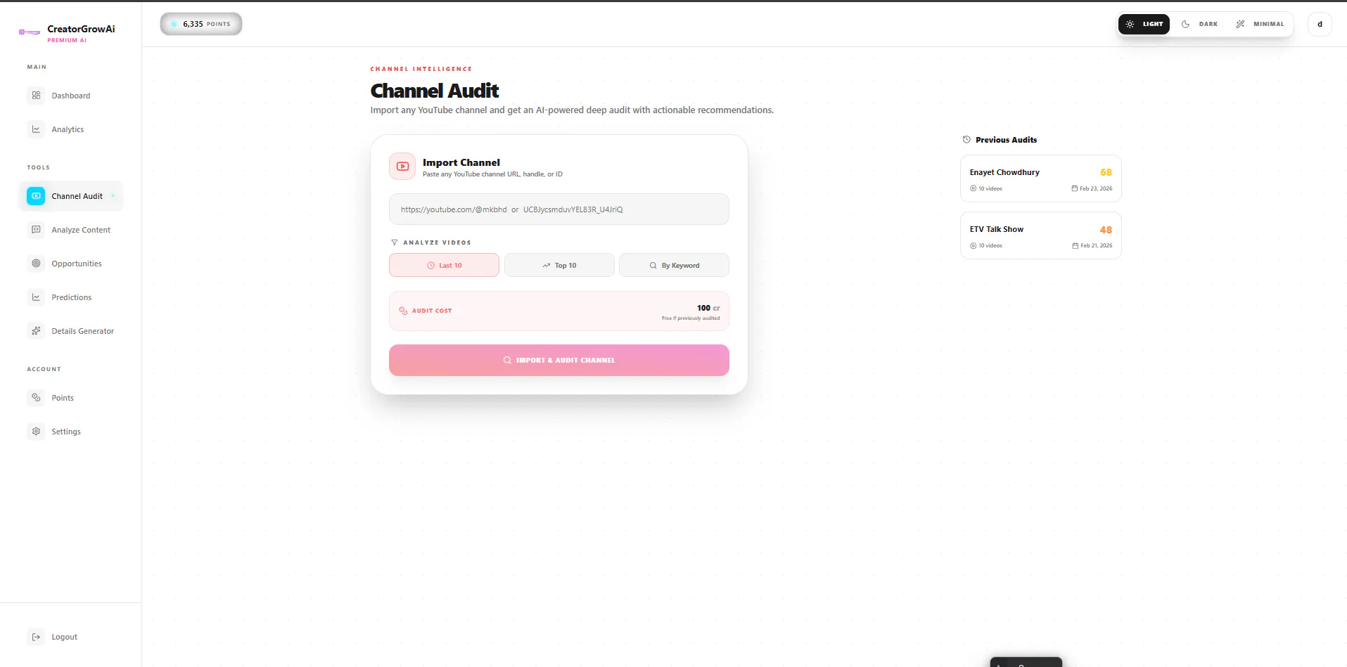 CreatorGrowAi 截图 2