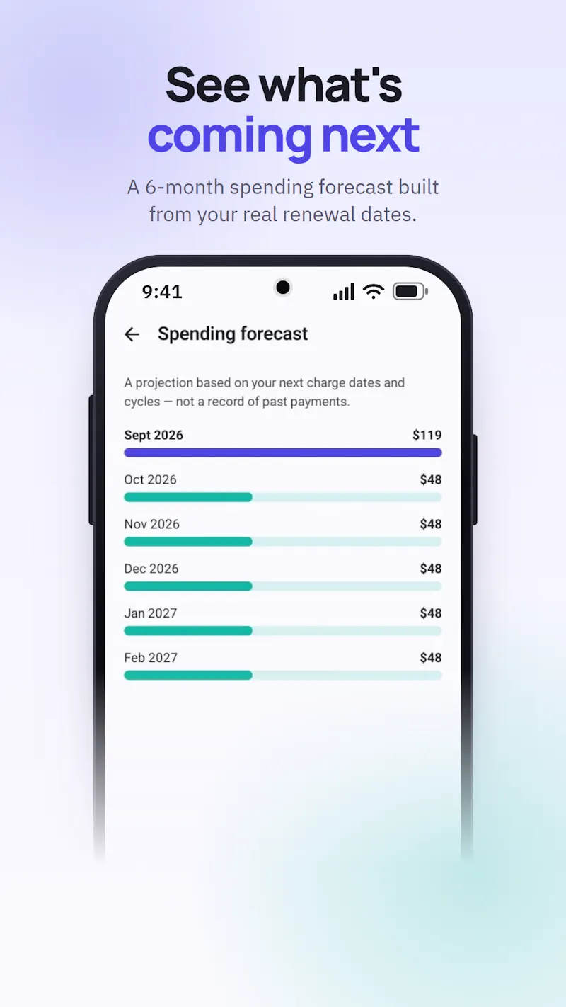 SubSentry Subscription Tracker screenshot 2