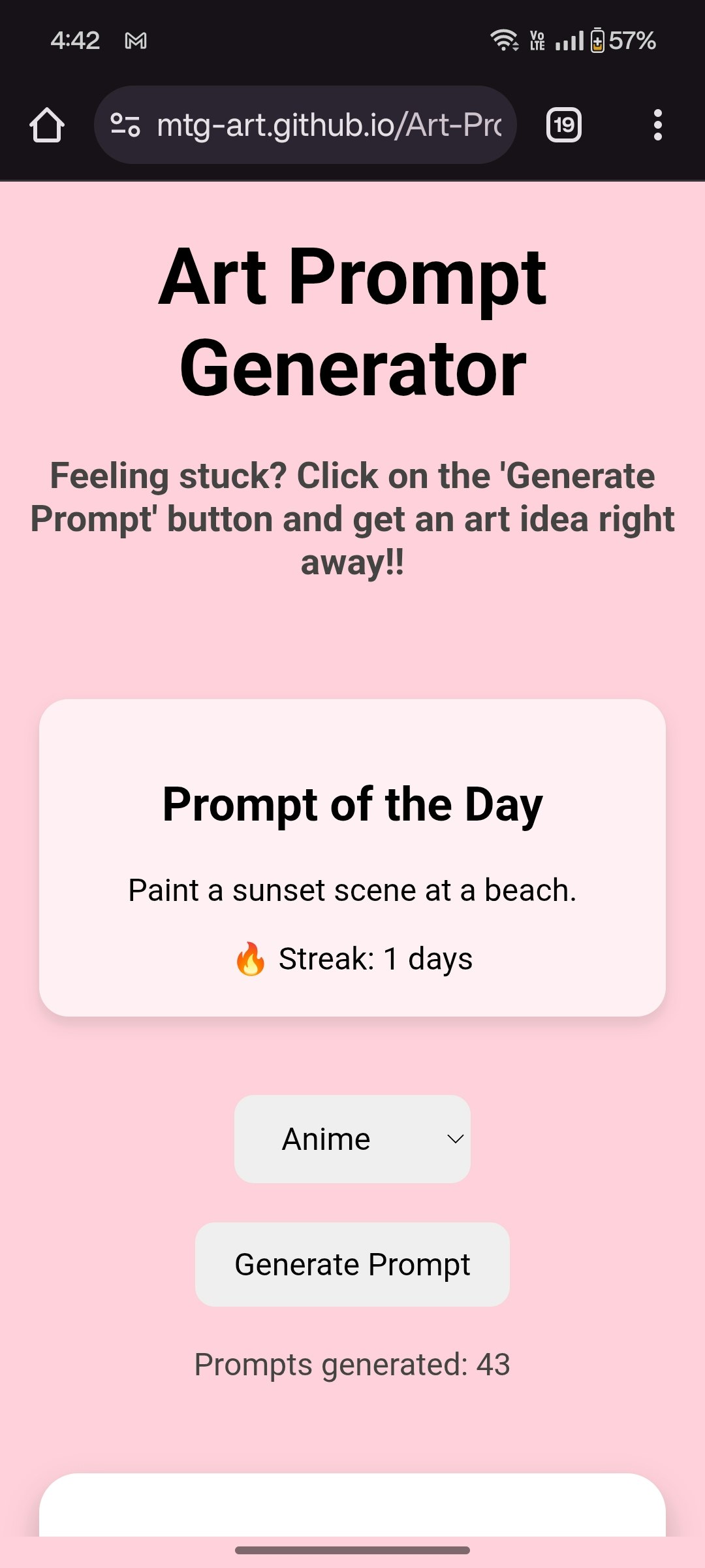 Média Générateur invite d'art - Battre artblock avec des invites aléatoires en 1 clic 1