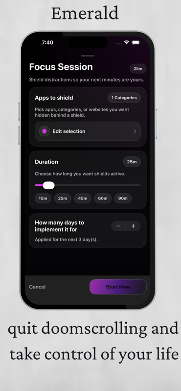 Emerald: Screen time control gallery image