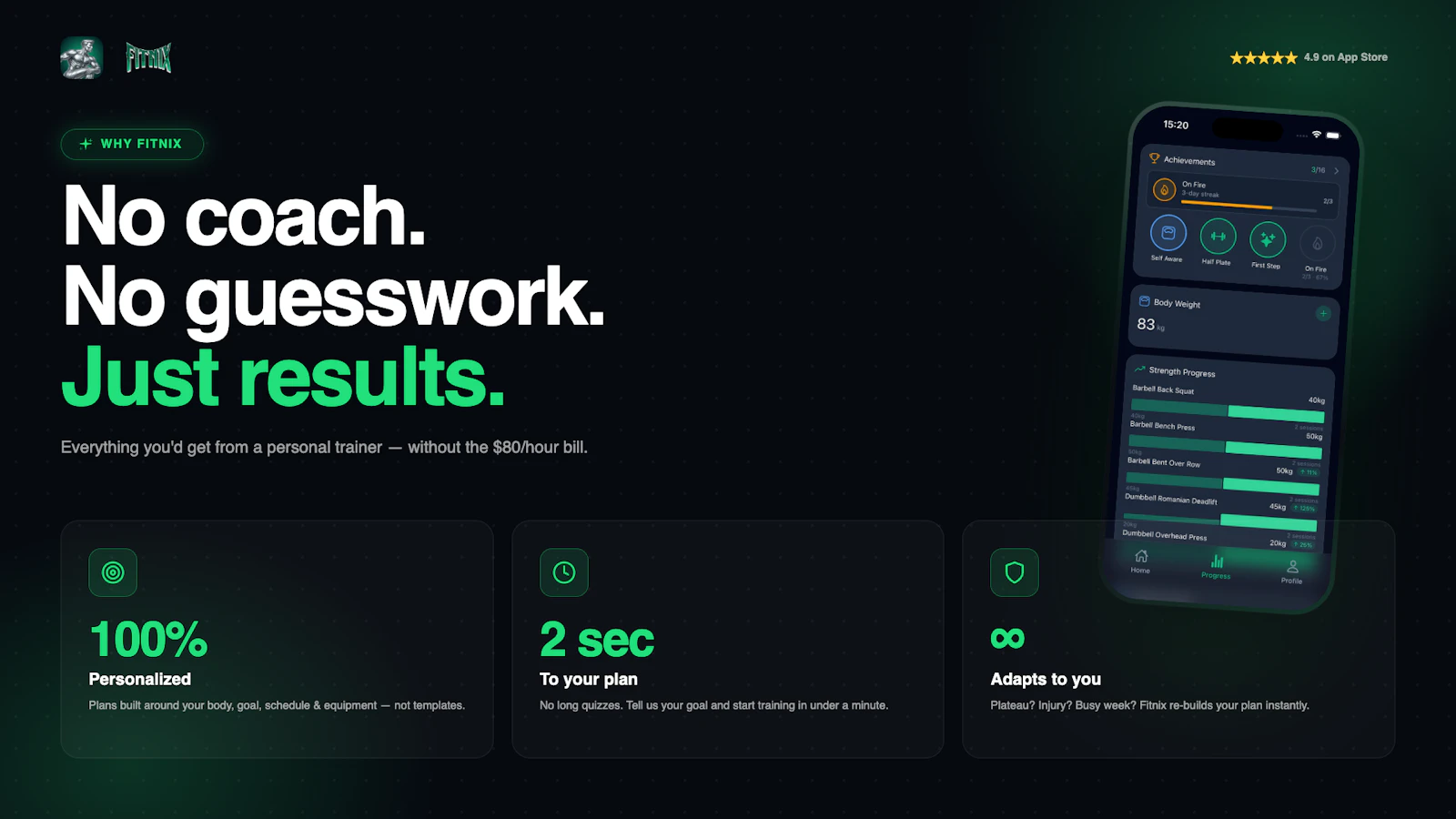 Fitnix: AI Workout Coach screenshot 3