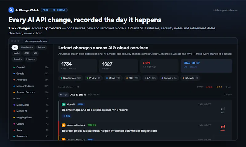 AI Change Watch screenshot 1