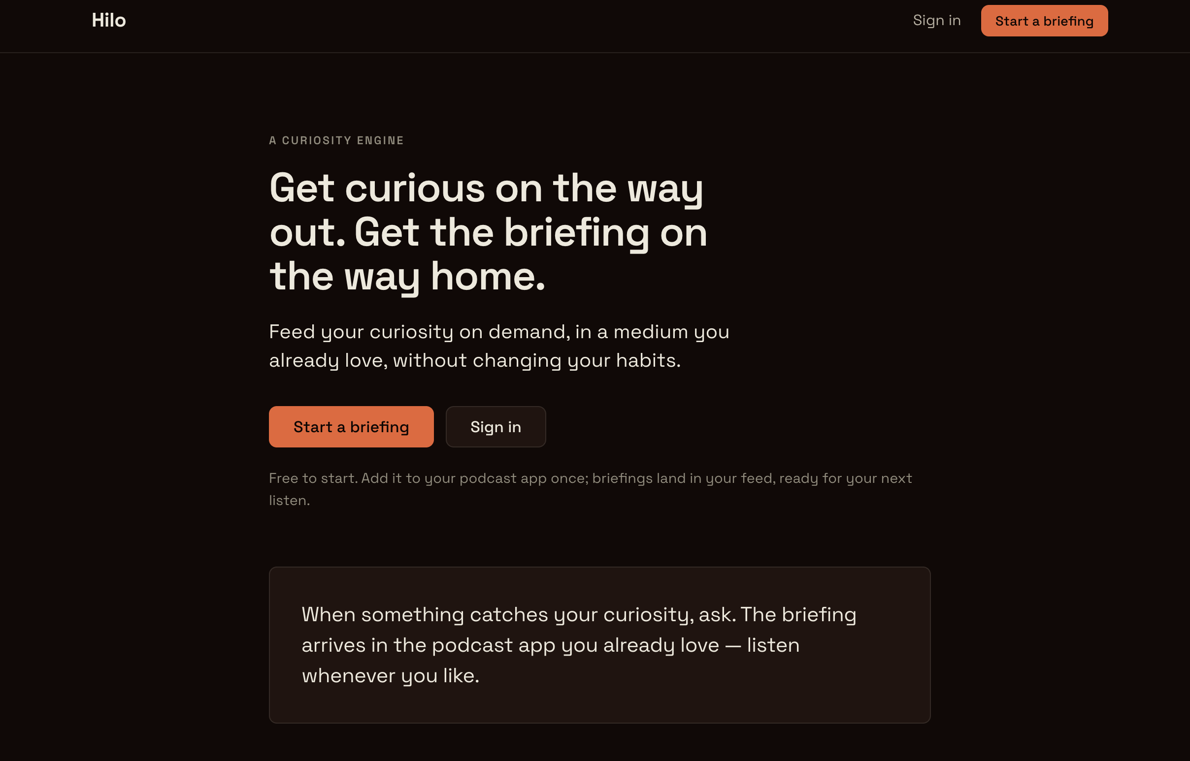 Hilo — Pull on the thread of an idea. gallery image
