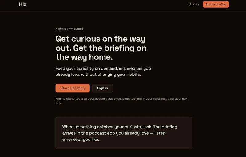 Hilo — Pull on the thread of an idea. screenshot 1