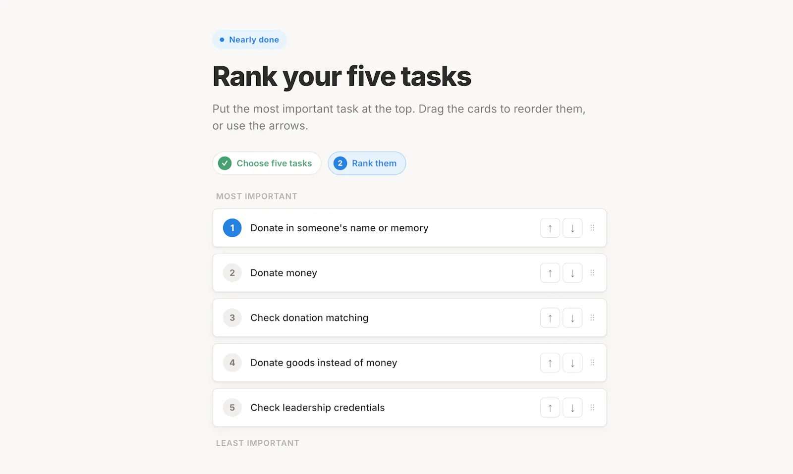 Top Task Analysis screenshot 6